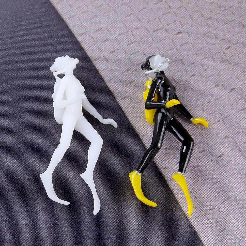 3D Miniature Scuba Diver Resin Filler-Craft Resin Filling Model-Silicone Mold Filler-Diver Micro Landscape Decor-Jewelry Making Supplies