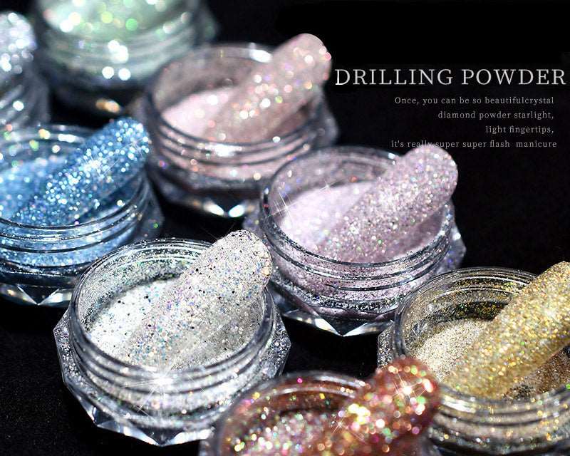 8 Colour Fine Glitter 3ml for Resin Filler Nail Oil Painting Crystal Diamond Powder