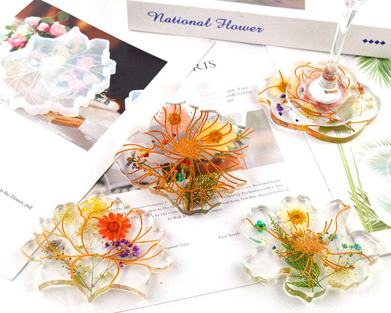 Coaster Moulds - Flowers (4pcs pack)